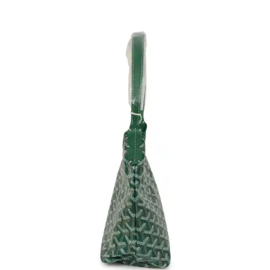 goyard Goyard Goyardine Green Boheme Mini Hobo Bag Palladium Hardware | Thumbnail 3 goyard Goyard Goyardine Green Boheme Mini Hobo Bag Palladium Hardware | Thumbnail 3