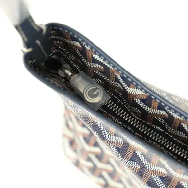 goyard Goyard Goyardine Navy Boheme Mini Hobo Bag Palladium Hardware | Thumbnail 6 goyard Goyard Goyardine Navy Boheme Mini Hobo Bag Palladium Hardware | Thumbnail 6