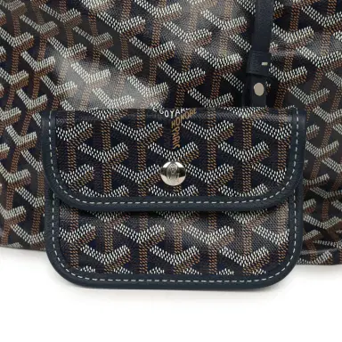 goyard Goyard Goyardine Navy Boheme Mini Hobo Bag Palladium Hardware | Thumbnail 7 goyard Goyard Goyardine Navy Boheme Mini Hobo Bag Palladium Hardware | Thumbnail 7