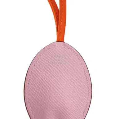 HERMÈS Hermes Poulpe Charm Mauve Sylvestre Epsom, Orange Milo Lambskin | Thumbnail 3 HERMÈS Hermes Poulpe Charm Mauve Sylvestre Epsom, Orange Milo Lambskin | Thumbnail 3