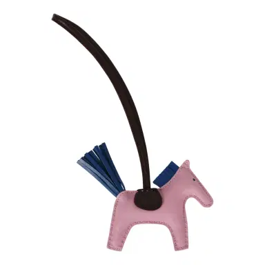 HERMÈS Hermes Rodeo Bag Charm PM Mauve Sylvestre, Bleu Saphir, Rouge Sellier Milo Lambskin | Thumbnail 2