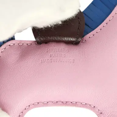 HERMÈS Hermes Rodeo Bag Charm PM Mauve Sylvestre, Bleu Saphir, Rouge Sellier Milo Lambskin | Thumbnail 3