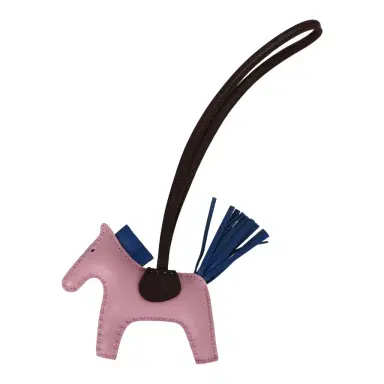 HERMÈS Hermes Rodeo Bag Charm PM Mauve Sylvestre, Bleu Saphir, Rouge Sellier Milo Lambskin | Thumbnail 1