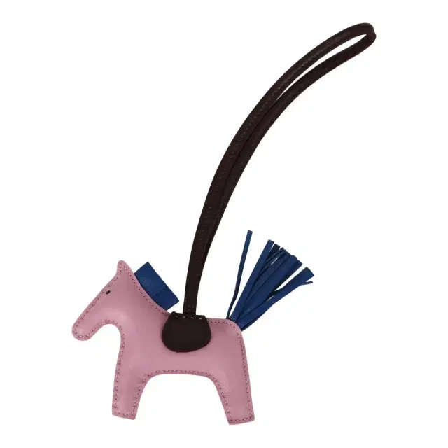 HERMÈS Hermes Rodeo Bag Charm PM Mauve Sylvestre, Bleu Saphir, Rouge Sellier Milo Lambskin