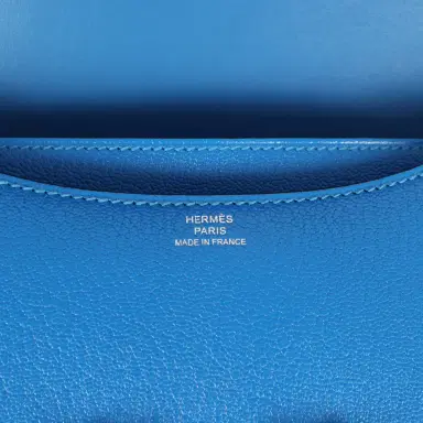 HERMÈS Pre-owned Hermes Constance 18 Bleu Hydra Chevre Mysore Palladium Hardware | Thumbnail 8 HERMÈS Pre-owned Hermes Constance 18 Bleu Hydra Chevre Mysore Palladium Hardware | Thumbnail 8