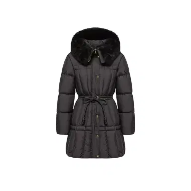 Moncler Solennel Shearling Trimmed Hooded Short Down Parka | Thumbnail 1