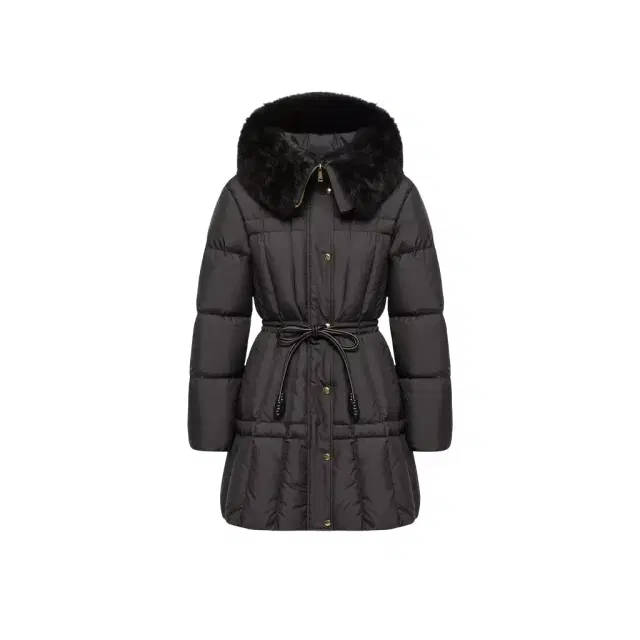 Solennel Shearling Trimmed Hooded Short Down Parka