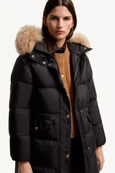 Moncler Aphroties Shearling Trimmed Hooded Long Down Parka | Thumbnail 7 Moncler Aphroties Shearling Trimmed Hooded Long Down Parka | Thumbnail 7