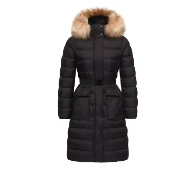 Moncler Khloesse Shearling-trimmed Hooded Long Down Jacket | Thumbnail 1