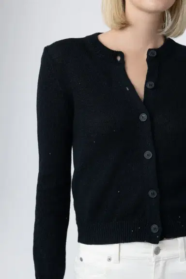 MISH Paillette Sequin Long Sleeve Cardigan | Thumbnail 3