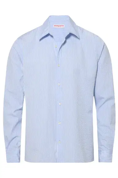Orlebar Brown Justin Seersucker Stripe Shirt | Thumbnail 1