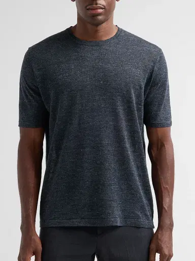 Saks Fifth Avenue Men's Linen Crewneck T-Shirt | Thumbnail 5 Saks Fifth Avenue Men's Linen Crewneck T-Shirt | Thumbnail 5