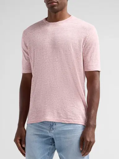 Saks Fifth Avenue Men's Linen Crewneck T-Shirt | Thumbnail 4 Saks Fifth Avenue Men's Linen Crewneck T-Shirt | Thumbnail 4