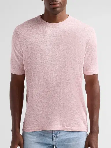 Saks Fifth Avenue Men's Linen Crewneck T-Shirt | Thumbnail 5 Saks Fifth Avenue Men's Linen Crewneck T-Shirt | Thumbnail 5