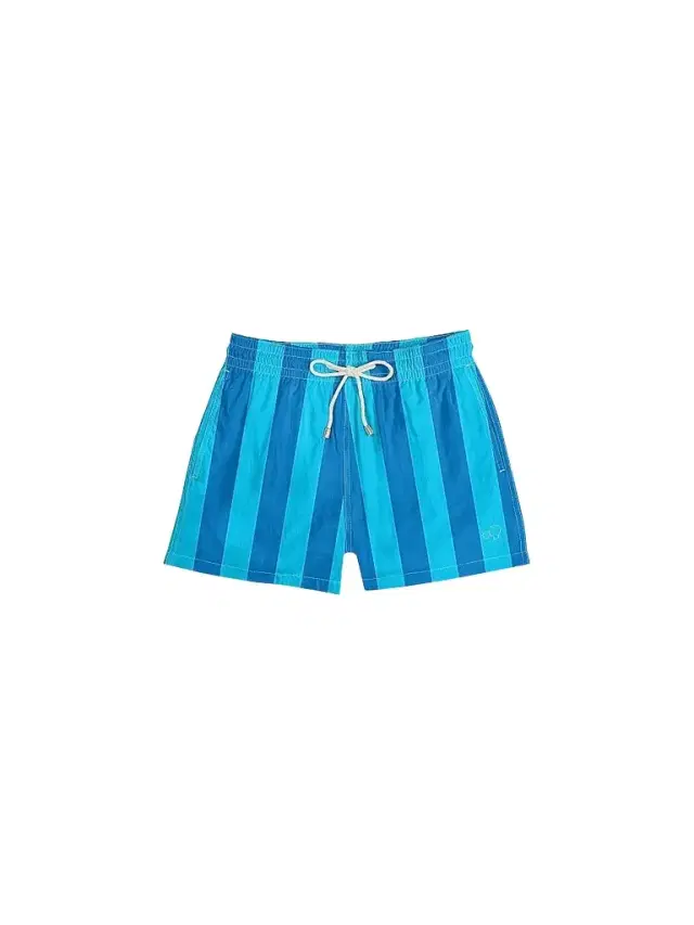 Arrels Barcelona Men's Beach House Striped Drawstring Regular-Fit Swim Shorts