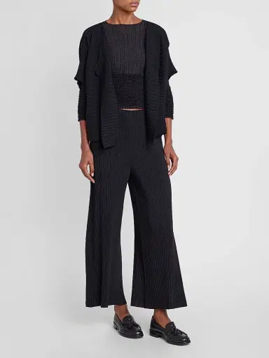 Issey Miyake Women's Ribbed Open-Front Cardigan | Thumbnail 2