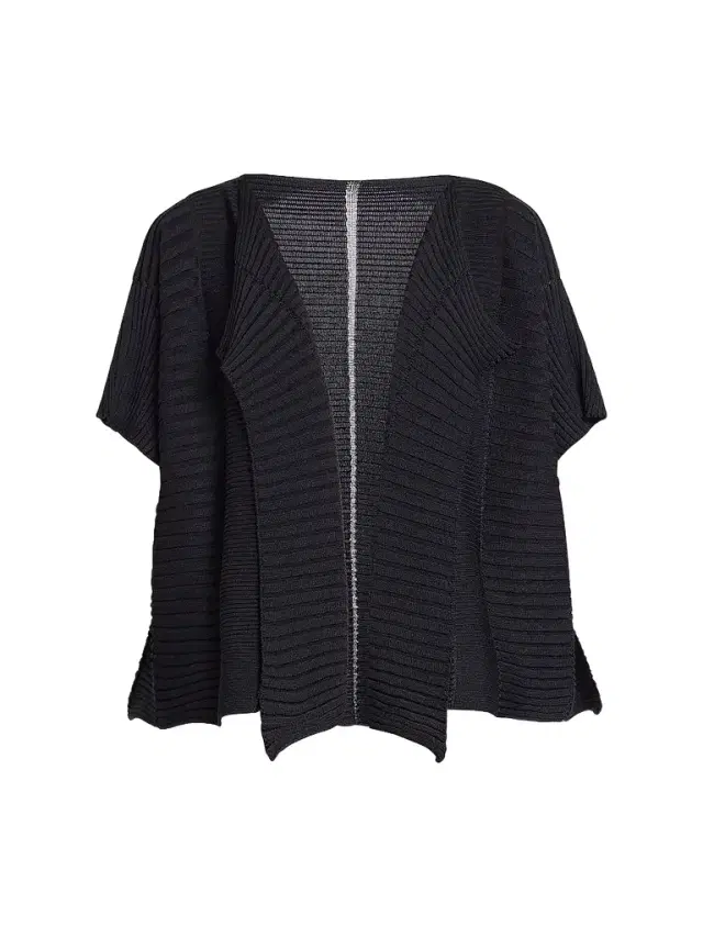 Issey Miyake Women's Ribbed Open-Front Cardigan