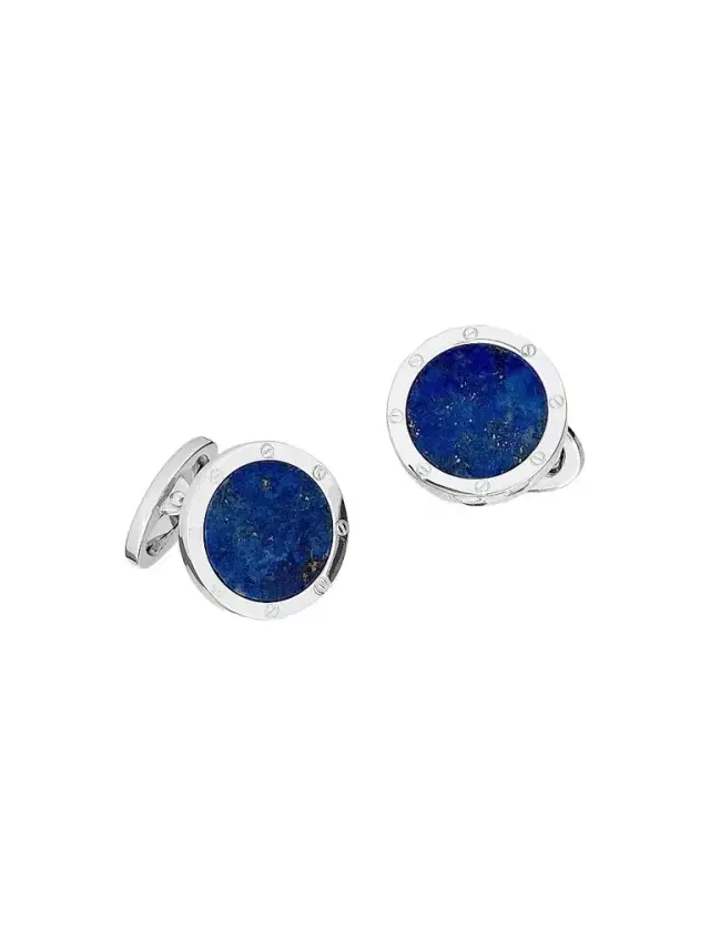 Jan Leslie Men's Sterling Silver & Mother-Of-Pearl Cufflinks