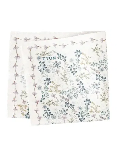 Eton Men's Botanical Print Silk Pocket Square | Thumbnail 1 Eton Men's Botanical Print Silk Pocket Square | Thumbnail 1