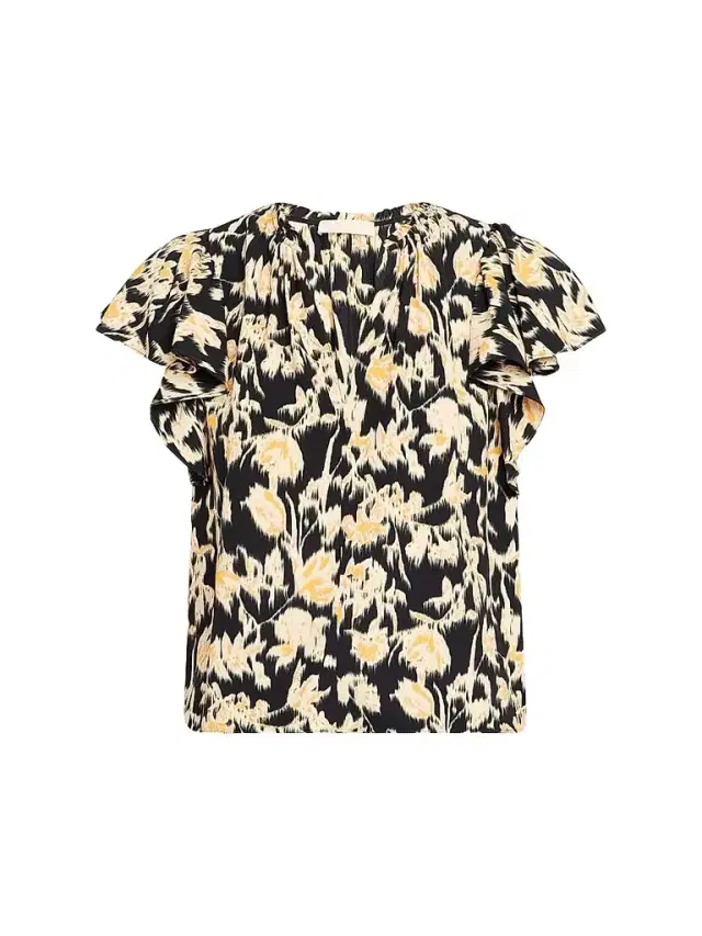 Ulla Johnson Women's Lilo Flutter-Sleeve Blouse