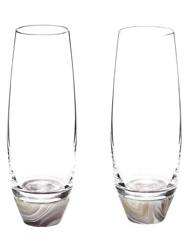 Anna New York Elevo Smoke 2-Piece Champagne Glass Set | Thumbnail 1 Anna New York Elevo Smoke 2-Piece Champagne Glass Set | Thumbnail 1