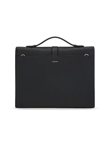 Ferragamo Men's Hug Leather Briefcase | Thumbnail 6
