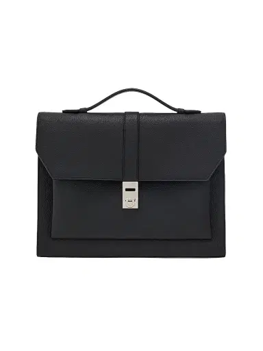 Ferragamo Men's Hug Leather Briefcase | Thumbnail 1