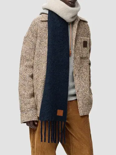 Loewe Men's Bi-Color Alpaca-Blend Scarf | Thumbnail 2