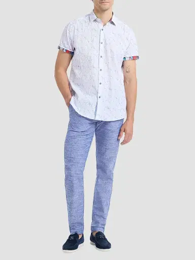 Robert Graham Men's Kingshold Geometric Stretch-Cotton Shirt | Thumbnail 2