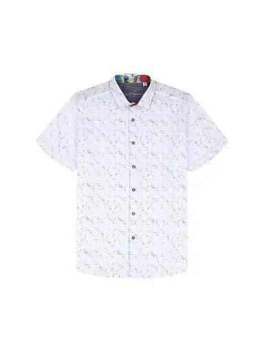 Robert Graham Men's Kingshold Geometric Stretch-Cotton Shirt | Thumbnail 1