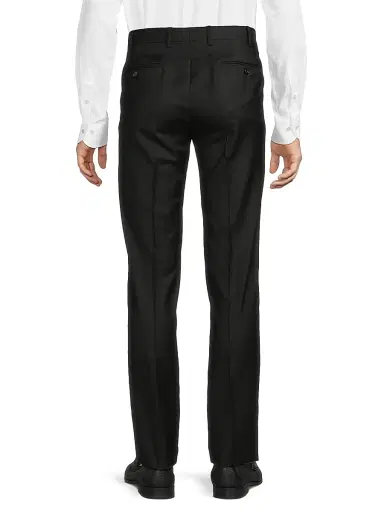 Giorgio Armani Men's Crease-Front Virgin Wool Trousers | Thumbnail 5 Giorgio Armani Men's Crease-Front Virgin Wool Trousers | Thumbnail 5