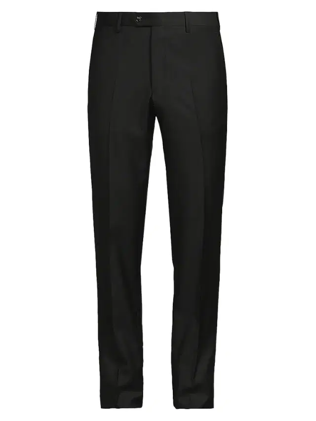 Giorgio Armani Men's Crease-Front Virgin Wool Trousers