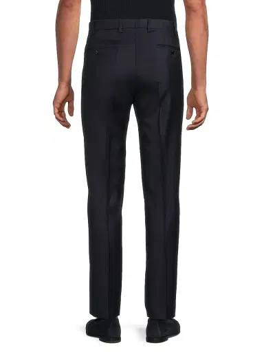 Giorgio Armani Men's Crease-Front Virgin Wool Trousers | Thumbnail 5 Giorgio Armani Men's Crease-Front Virgin Wool Trousers | Thumbnail 5