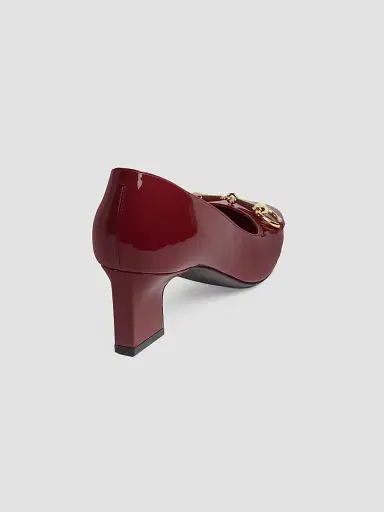 Gucci Women's Signora 55MM Patent Leather Block-Heel Pumps | Thumbnail 3