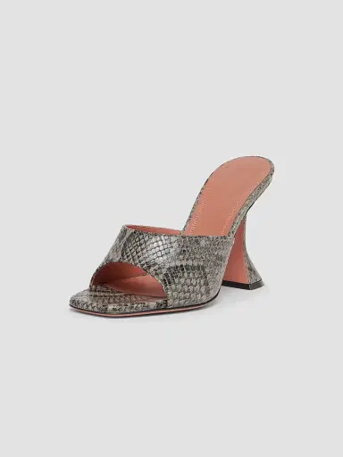 Amina Muaddi Women's Lupita 95MM Snakeskin-Embossed Leather Sandals | Thumbnail 2 Amina Muaddi Women's Lupita 95MM Snakeskin-Embossed Leather Sandals | Thumbnail 2