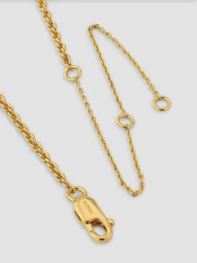 TOTEME Women's Medium 24K-Gold-Plated, Onyx & Swarovski Crystal Drop Necklace | Thumbnail 3