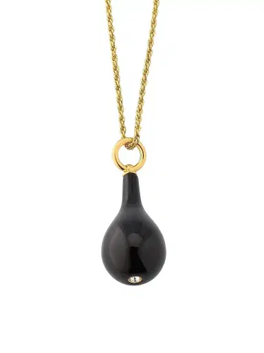 TOTEME Women's Medium 24K-Gold-Plated, Onyx & Swarovski Crystal Drop Necklace | Thumbnail 1