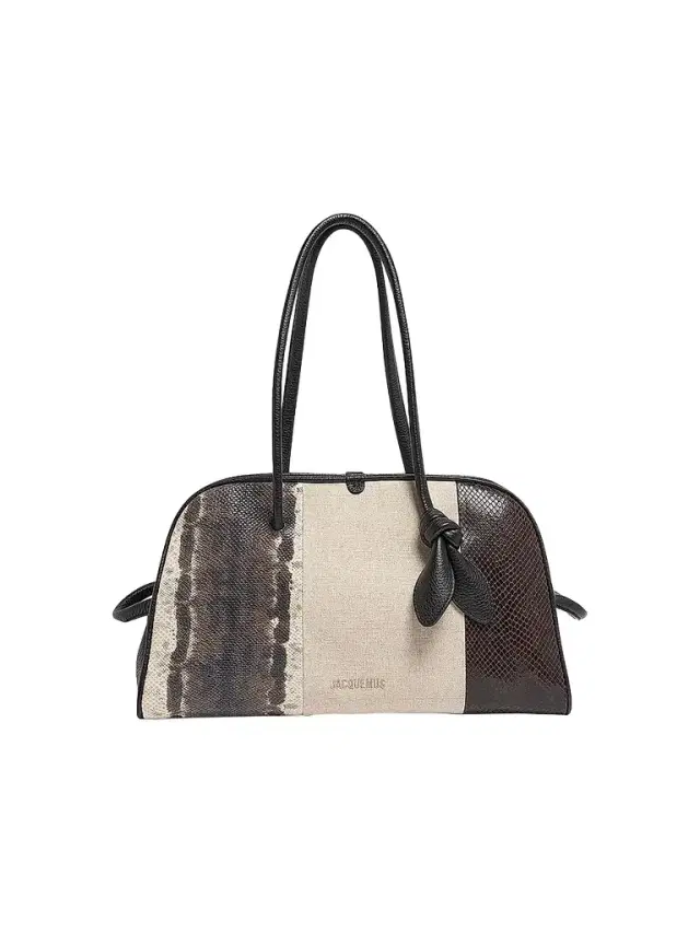 Jacquemus Women's Le Turismo Snake-Embossed Leather Bowler