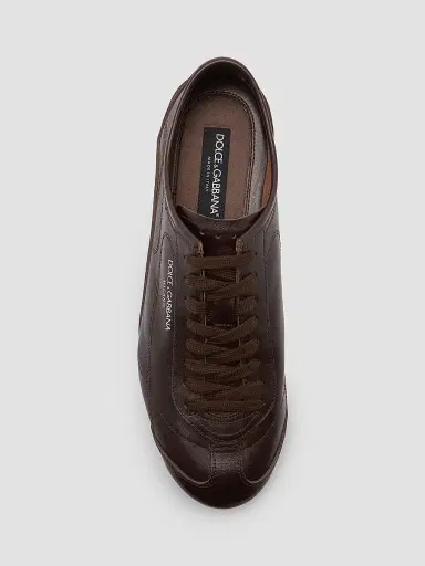 Dolce & Gabbana Men's Lipari Leather Low-Top Sneakers | Thumbnail 3