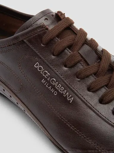 Dolce & Gabbana Men's Lipari Leather Low-Top Sneakers | Thumbnail 4