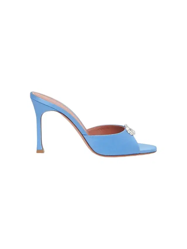 Amina Muaddi Women's Camelia 95MM Crystal-Embellished Satin Sandals