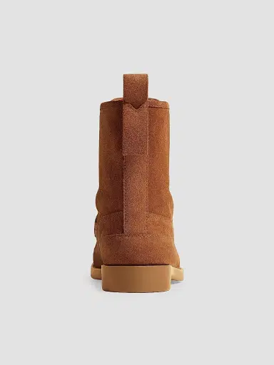 Bottega Veneta Men's Pier Intrecciato Suede Ankle Boots | Thumbnail 3