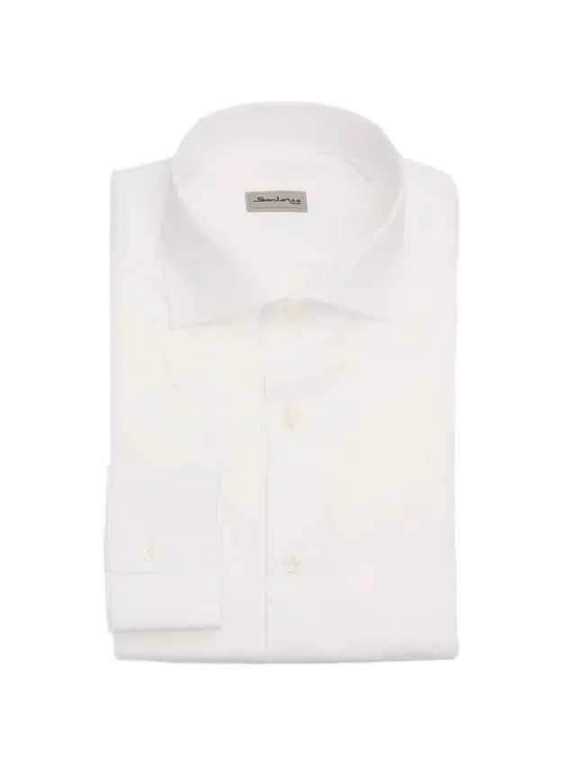 Sartorio Napoli Men's Solid Cotton Dress Shirt