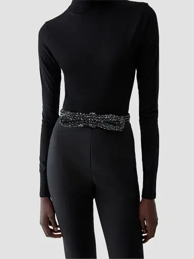 Carolina Herrera Women's Bow Tweed Belt | Thumbnail 2