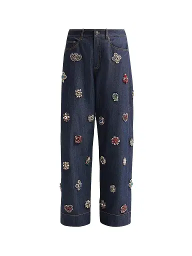 Cinq à Sept Women's Baroque Embellished Hayden Jeans | Thumbnail 1 Cinq à Sept Women's Baroque Embellished Hayden Jeans | Thumbnail 1