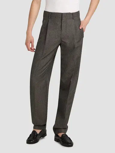 Bottega Veneta Men's Striped Wool-Mohair Trousers | Thumbnail 3 Bottega Veneta Men's Striped Wool-Mohair Trousers | Thumbnail 3