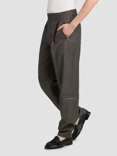 Bottega Veneta Men's Striped Wool-Mohair Trousers | Thumbnail 4 Bottega Veneta Men's Striped Wool-Mohair Trousers | Thumbnail 4
