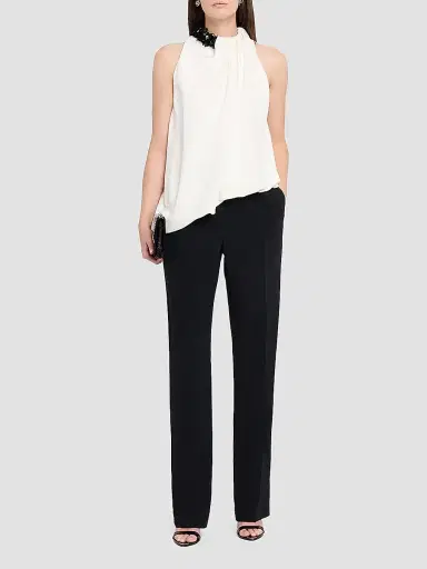 Brandon Maxwell Women's The Haze Embroidered Top | Thumbnail 2