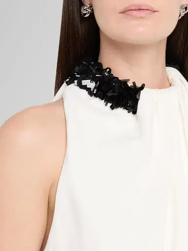 Brandon Maxwell Women's The Haze Embroidered Top | Thumbnail 5