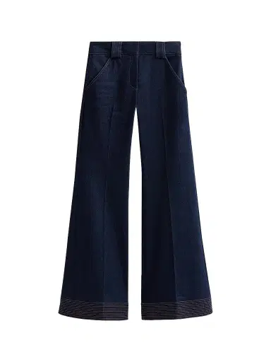 Veronica Beard Women's Lancelor Denim High-Rise Wide-Leg Pants | Thumbnail 1